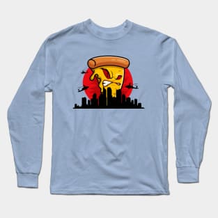 Evil pizza and city Long Sleeve T-Shirt